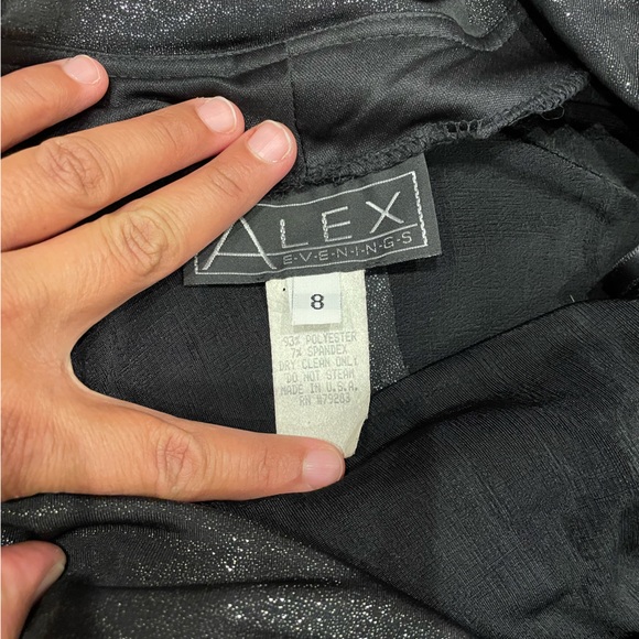 Alex Evenings Black Shimmer Formal Gown - Picture 5 of 8